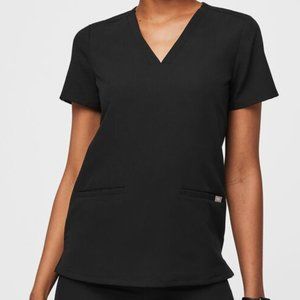 Figs Black Scrub top